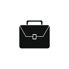 vector image of a black briefcase