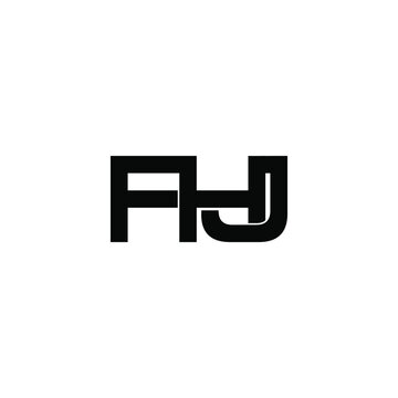 fhj initial letter monogram logo design