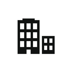 vector image of two buildings in a row