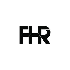 fhr initial letter monogram logo design