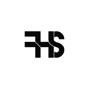 fhs initial letter monogram logo design