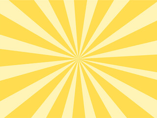 黄色い集中線のイラスト(中央)