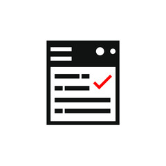 document paper icon with red tick in it