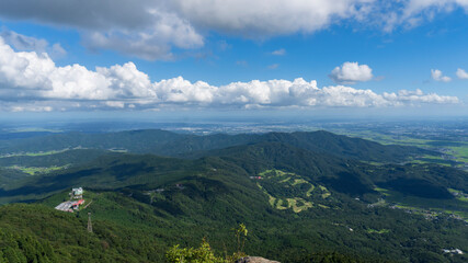 Fototapeta premium 女体山山頂からの景色／【筑波山／日本百名山】茨城県