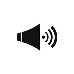 loudspeaker image and sound icon