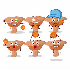 Talented niscalo cartoon character as a basketball athlete