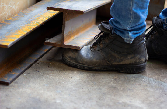 Working person deals shoes