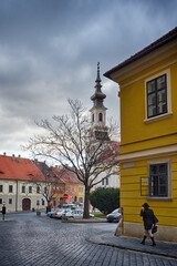 Obraz premium Vienna gate Square in Budapest old city on a Castle hill