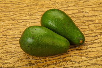 Two ripe exotic avocado vegetable