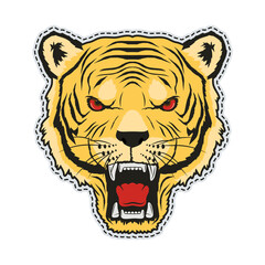 tiger patch retro style