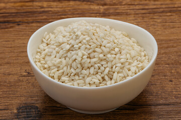 Raw arborio rice for Risotto
