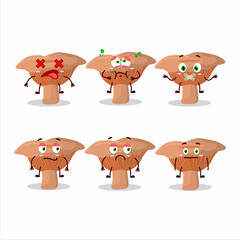 Niscalo cartoon in character with nope expression