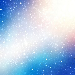 Fantastic winter bright light on blue empty background. Abstract snow textured illustration.