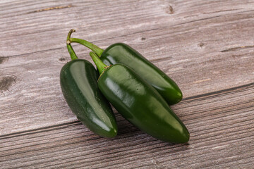 Green raw jalapeno peper heap