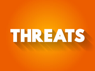 Threats text quote, concept background
