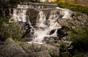 Obraz premium Waterfall in Finnish Lapland
