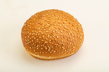 Burger bun with sesame seeds