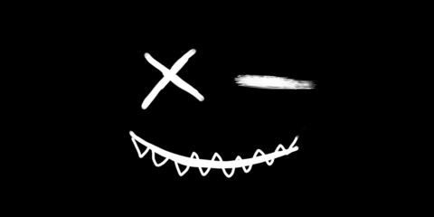 Abstraction of a smiling man.