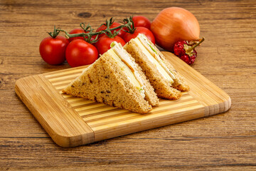 Club sandwich with chicken and cheese