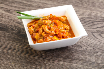 Meat goulash with vegetables