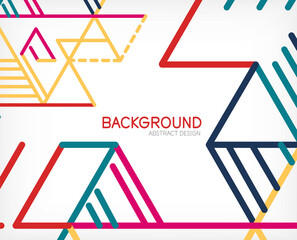 Abstract background. Color lines on white background. Linear abstract composition. Techno or business concept for wallpaper, banner, background, landing page