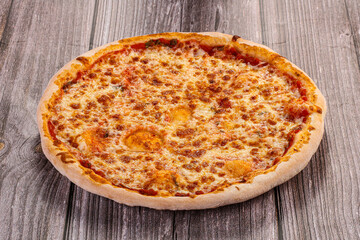 Italian traditional Pizza Margarita with cheese