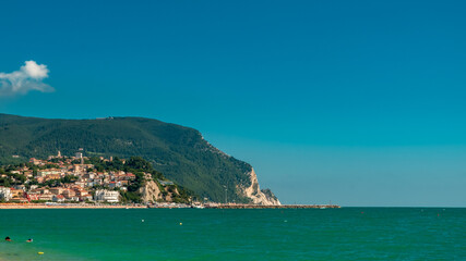 The beautiful sea of Numana in Conero, Ancona province, Marche region.