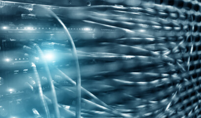 Fototapeta premium Big Server Lan Rg-45 conncetor. 