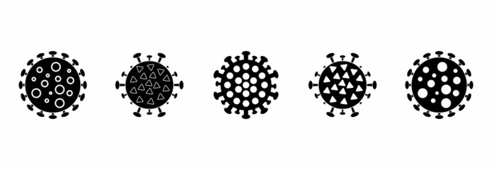 coronavirus icon set, virus icon set vector sign symbol