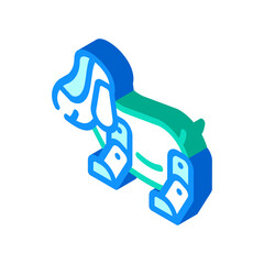 robotic dog pet toy isometric icon vector. robotic dog pet toy sign. isolated symbol illustration