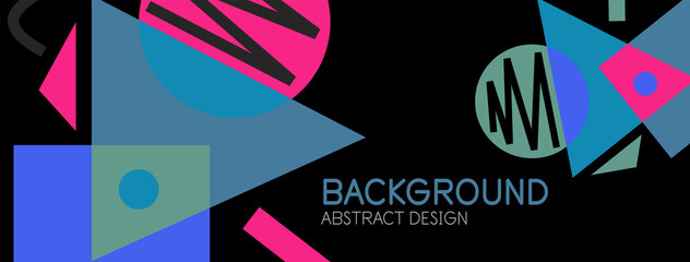 Abstract background with blocks, lines, geometric shapes. Techno or business concept for wallpaper, banner, background, landing page