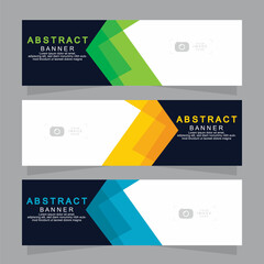 Vector abstract design web banner template. Web Design Elements - Header Design. Abstract geometric web banner template on grey background.Modern banner.