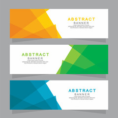 Fototapeta premium Vector abstract design web banner template. Web Design Elements - Header Design. Abstract geometric web banner template on grey background.Modern banner.