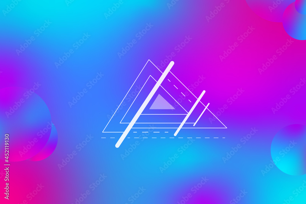Fototapete Minimal Glow Fluid Flow Colorful Abstract Design For Website Advertising Brochure Background. Modern Trendy Gradient Futuristic Element Multi Color Tone Illustration Concept