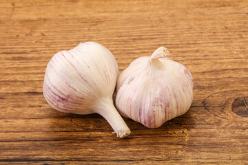 Fresh ripe and tasty garlic