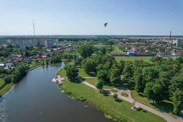 Smorgon city landscape from above