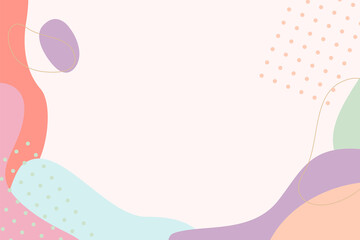 Hand drawn pastel painted wallpaper