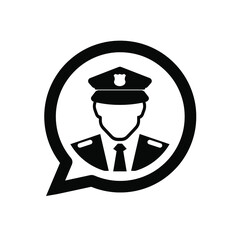 police icon on white background	