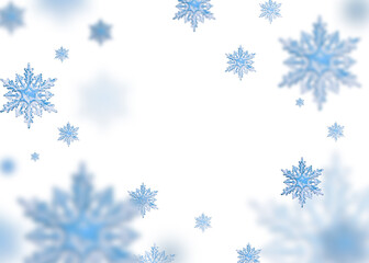 Fototapeta na wymiar Abstract background with blue snowflakes on a white background. Christmas background.