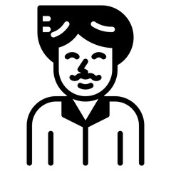 man glyph icon