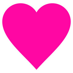 Heart icon with flat style. Isolated vector heart icon image on a white background.