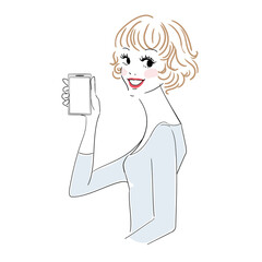 スマホを持つ可愛い女性