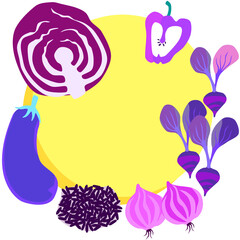 purple vegetable nutrient food isolate illustration
