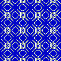 metal pattern on a blue background. 