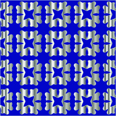 metal pattern on a blue background. 