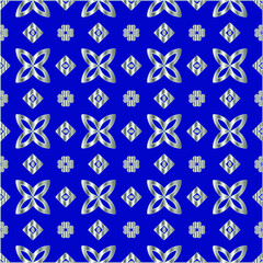  metal pattern on a blue background. 