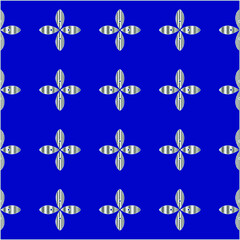  metal pattern on a blue background. 