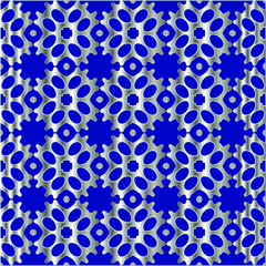 metal pattern on a blue background. 