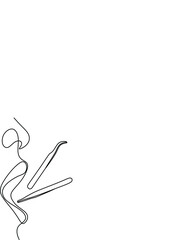 Beautician line art