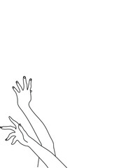 Obraz premium Logo female hand line art